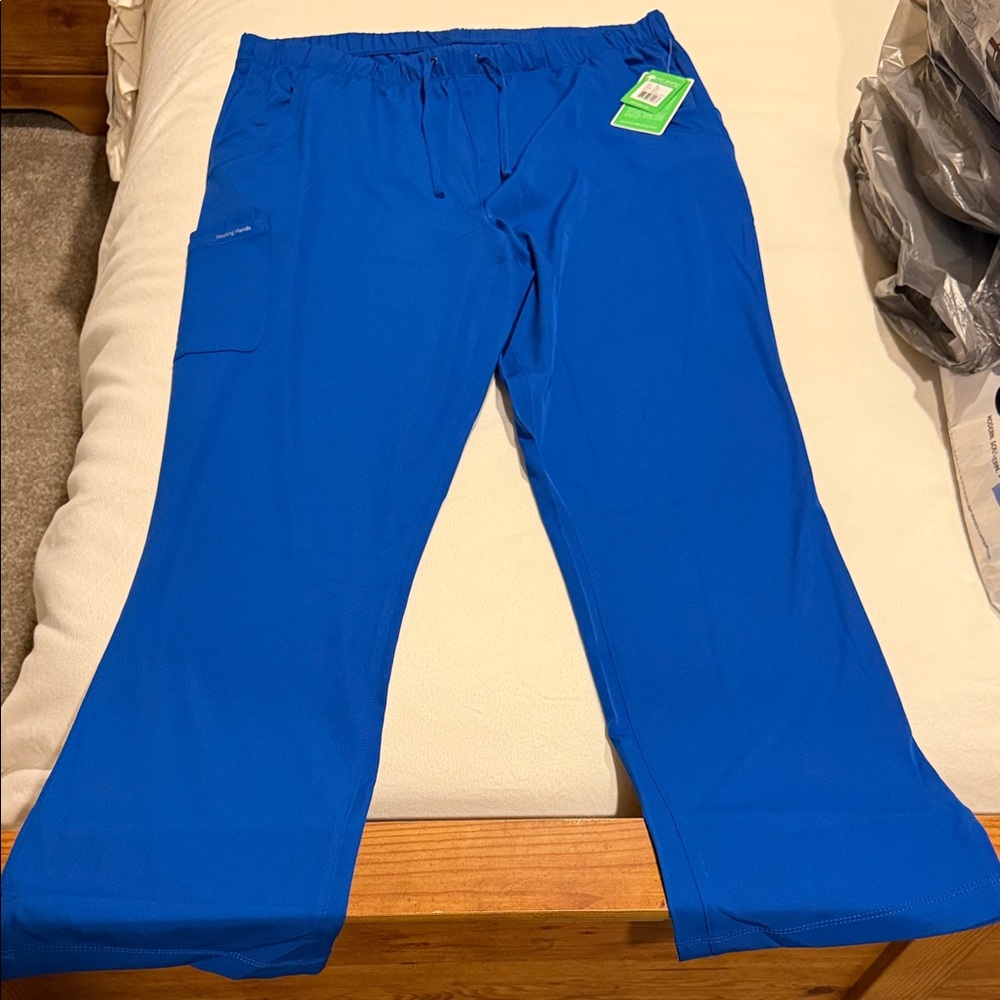 Healing Hands Women's Royal Blue Cargo Scrub Pants